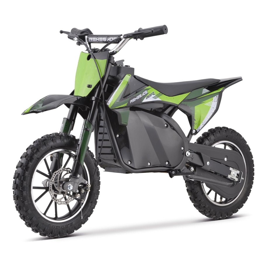 Ride On Toys OutdoorToys Kids Electric Motorbikes | Renegade 80R 800W 36V Electric Mini Dirt Bike - Green