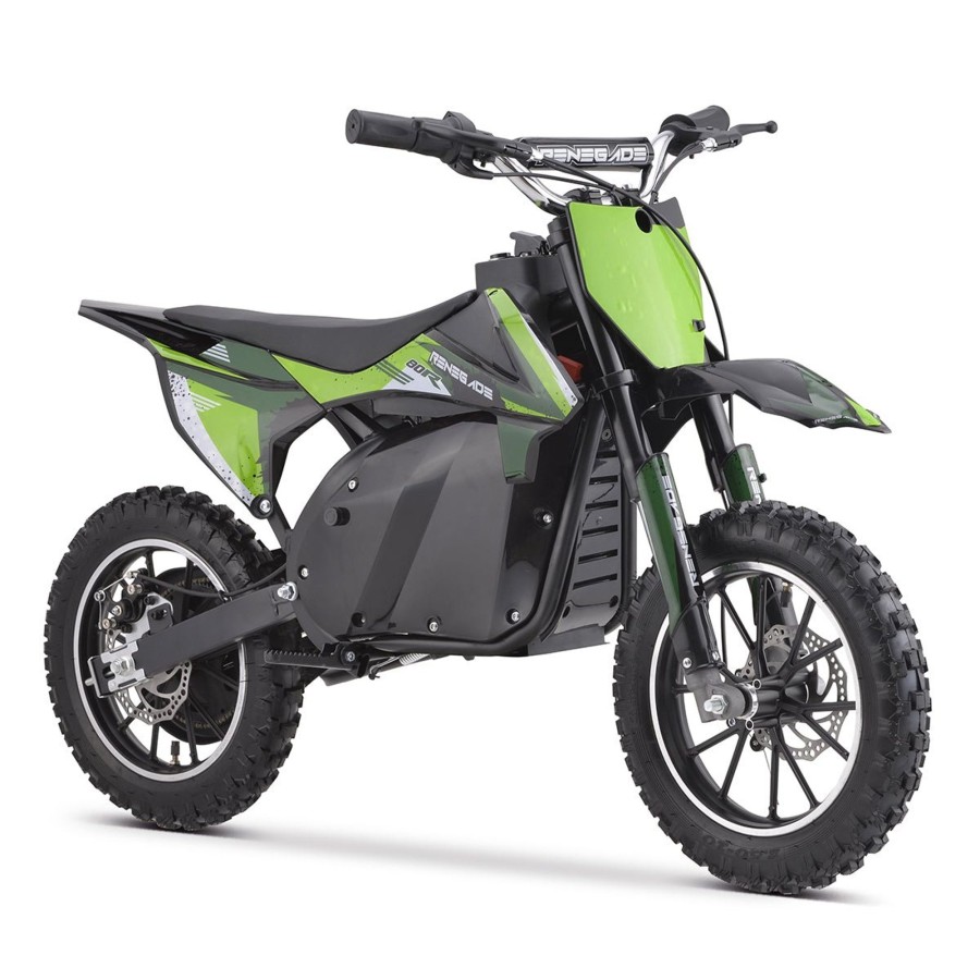 Ride On Toys OutdoorToys Kids Electric Motorbikes | Renegade 80R 800W 36V Electric Mini Dirt Bike - Green