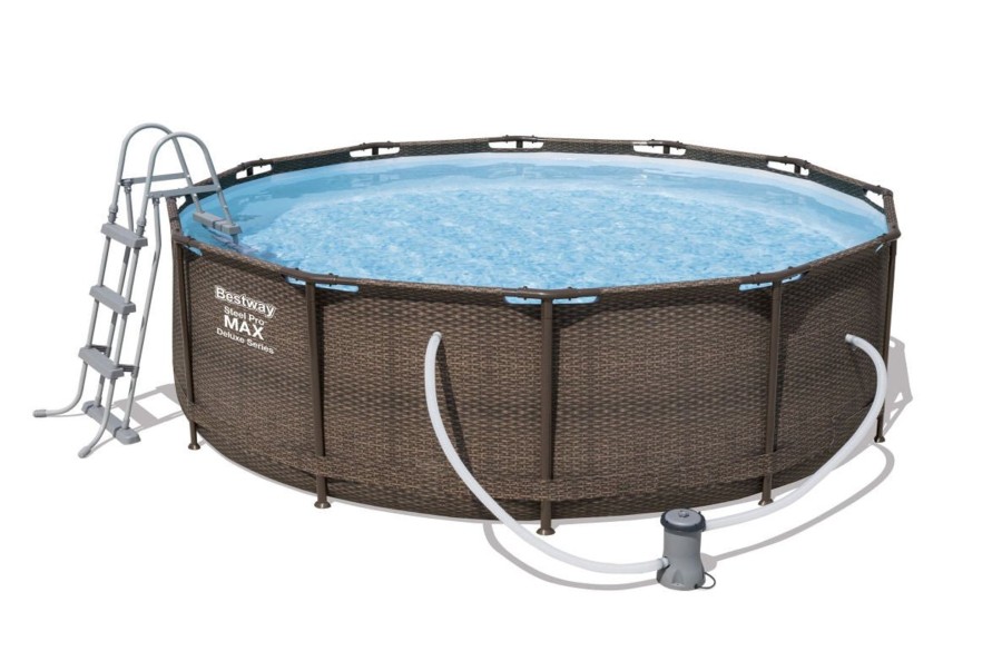 Swimming Pools OutdoorToys Steel Frame Pools | Bestway 12' X 39.5" Steel Pro Max Pool Set (9,150L) - Bw56709