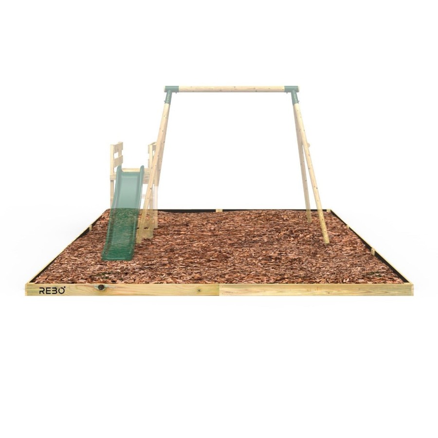 Climbing Frames OutdoorToys Accessories & Addons | Rebo Safety Play Area Protective Bark Wood Chip Kit - 4M X 5.1M