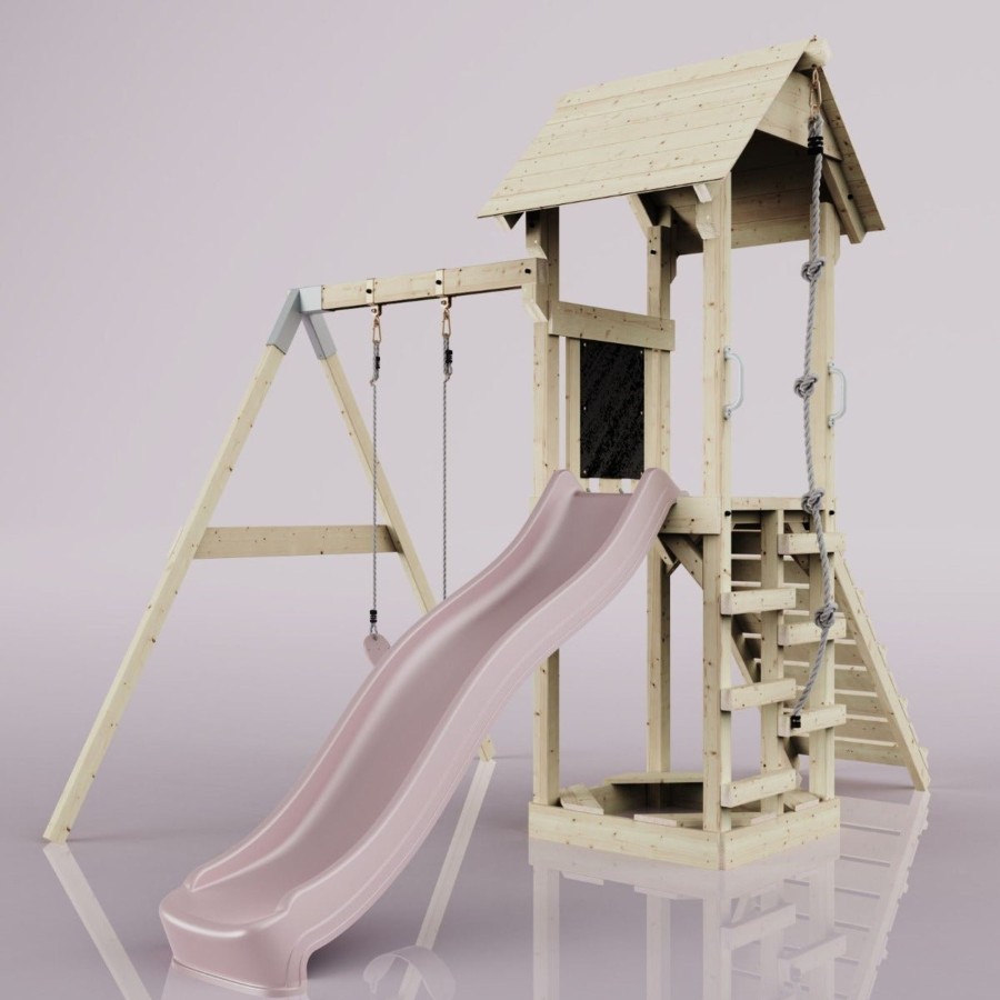 Climbing Frames OutdoorToys Climbing Frames With Swings | Polarplay Tower Kids Wooden Climbing Frame - Swing Destin Rose