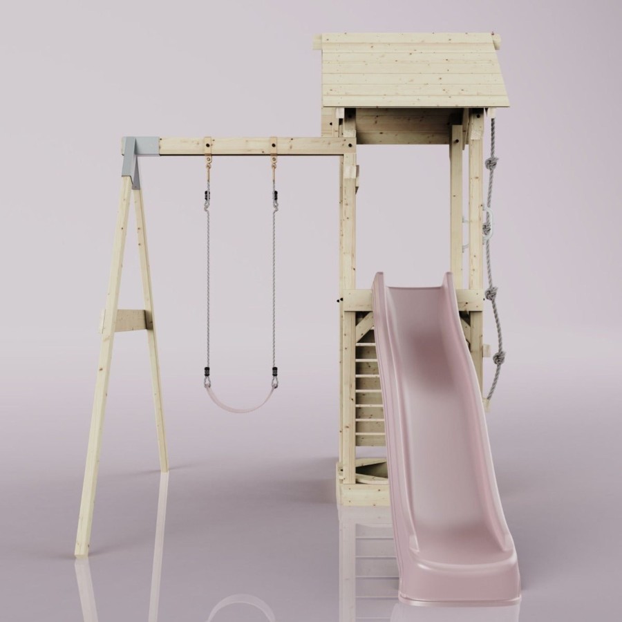 Climbing Frames OutdoorToys Climbing Frames With Swings | Polarplay Tower Kids Wooden Climbing Frame - Swing Destin Rose