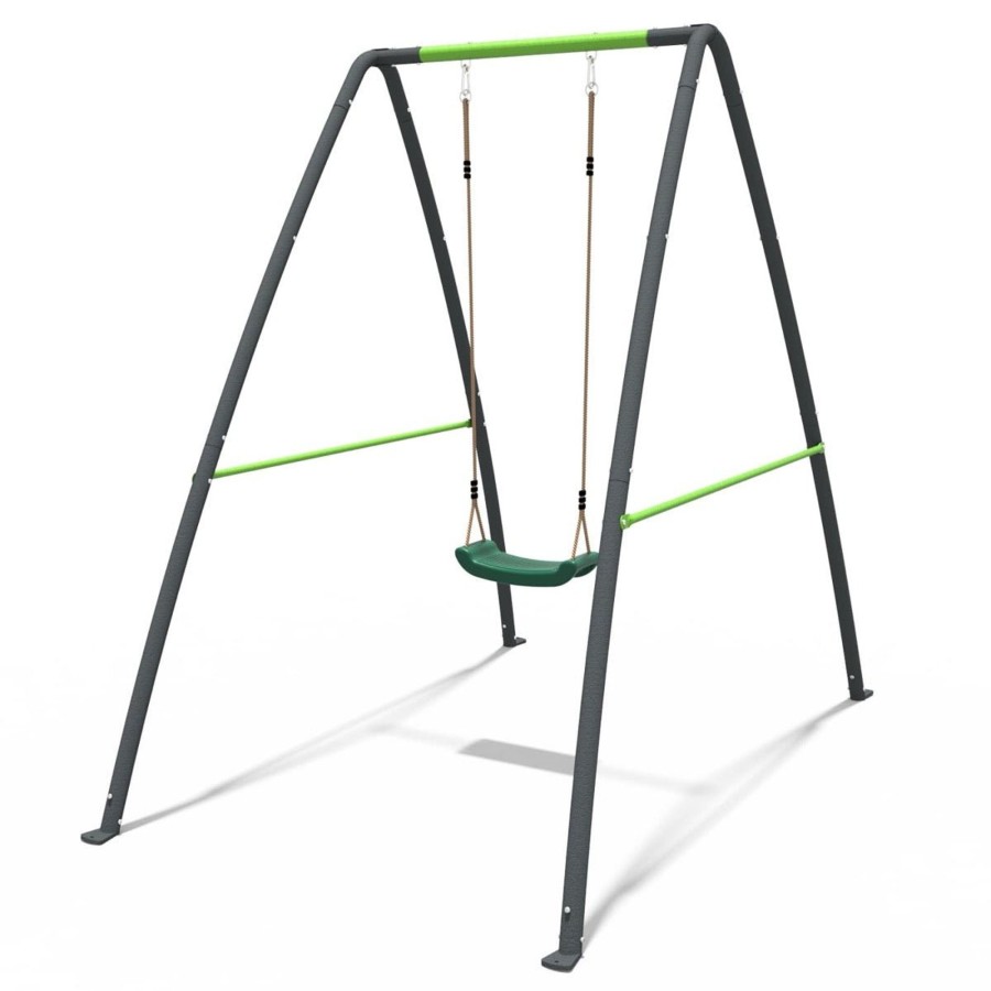 Swings OutdoorToys Metal Swing Sets | Rebo Steel Series Metal Swing Set - Single Swing Green