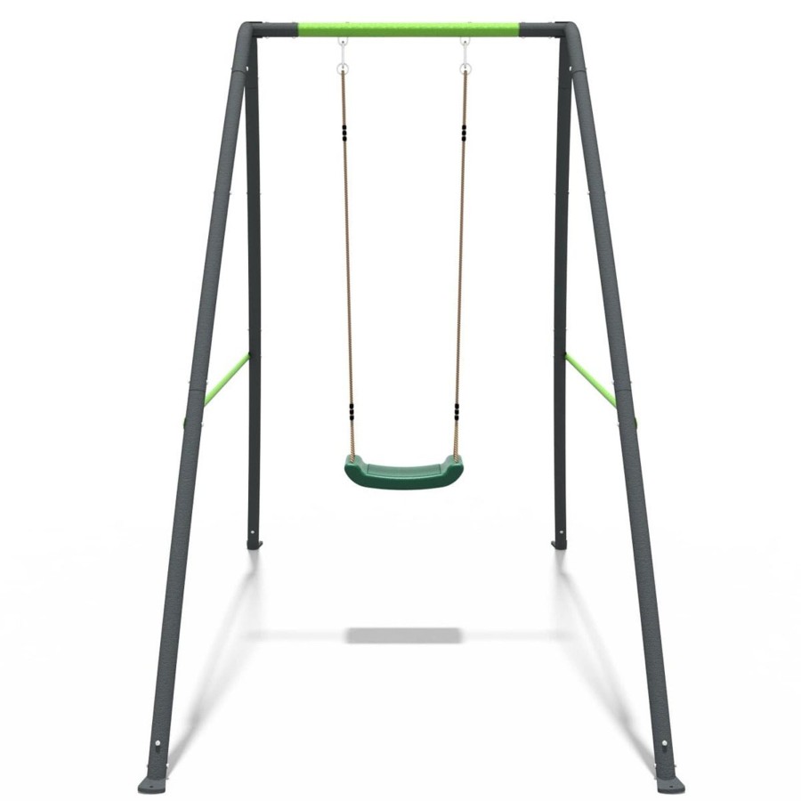 Swings OutdoorToys Metal Swing Sets | Rebo Steel Series Metal Swing Set - Single Swing Green