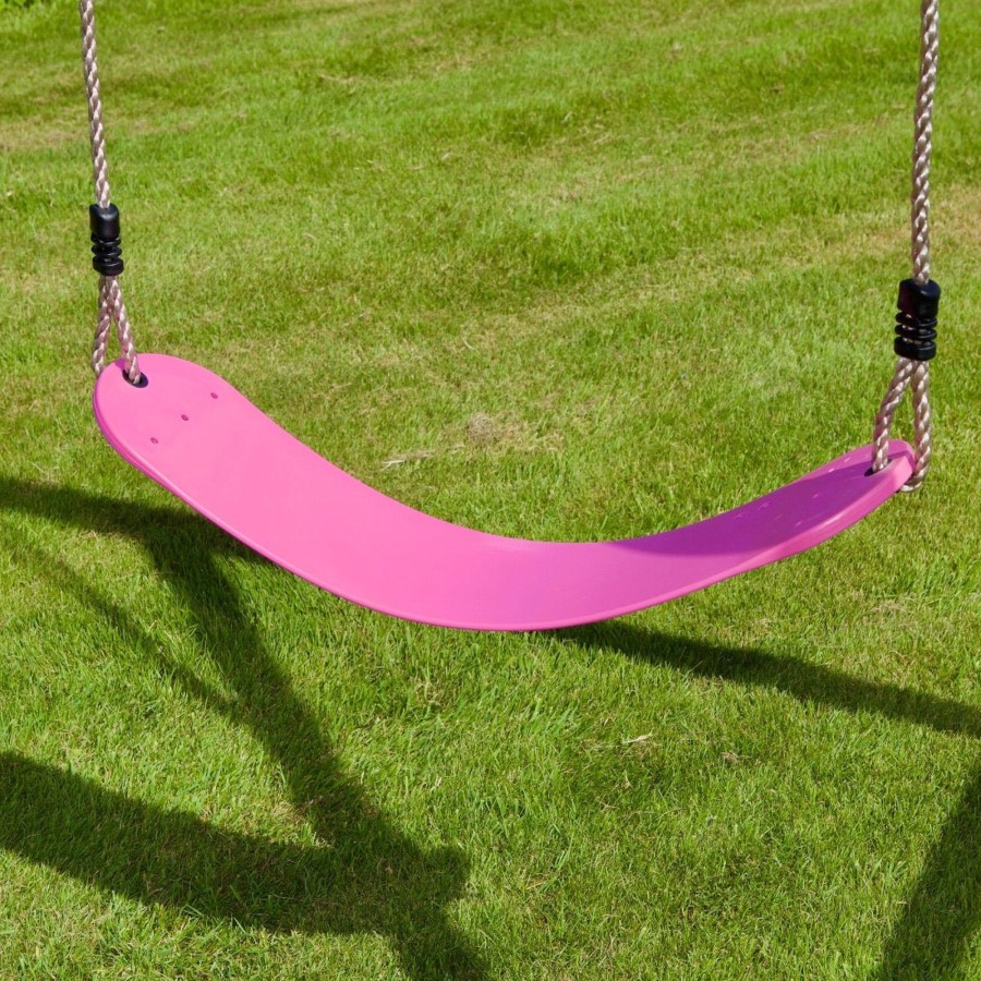 Swings OutdoorToys Swing Accessories | Rebo Flexible Belt Swing Seat Pink