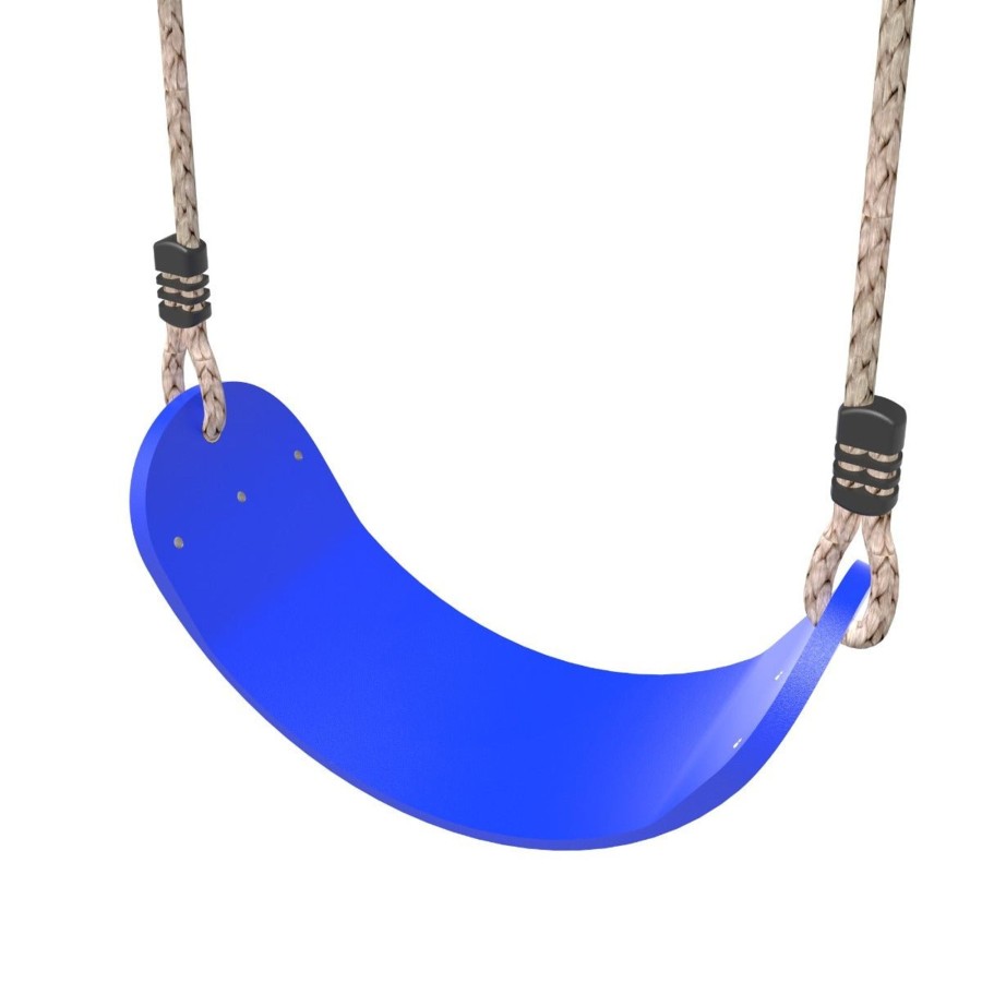 Swings OutdoorToys Swing Accessories | Rebo Flexible Belt Swing Seat Blue