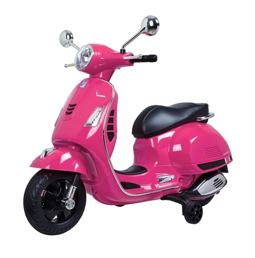 Ride On Toys OutdoorToys Kids Electric Motorbikes | Vespa Gts Electric Ride On Scooter - Pink