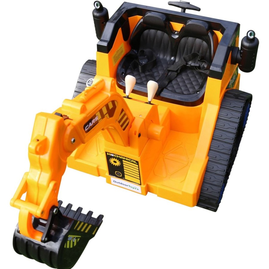 Ride On Toys OutdoorToys Ride On Tractors | Battery Operated Ride On Digger With 360 Degree Spin And Working Bucket