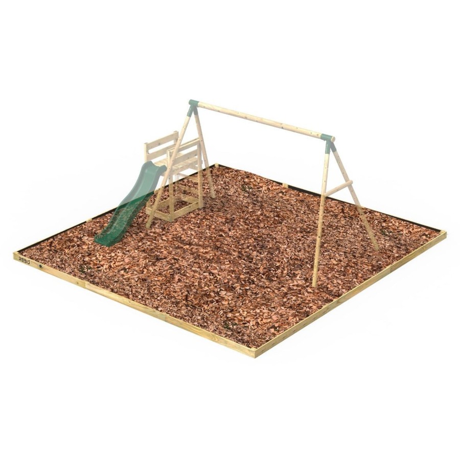 Climbing Frames OutdoorToys Accessories & Addons | Rebo Safety Play Area Protective Bark Wood Chip Kit - 5.1M X 5.1M