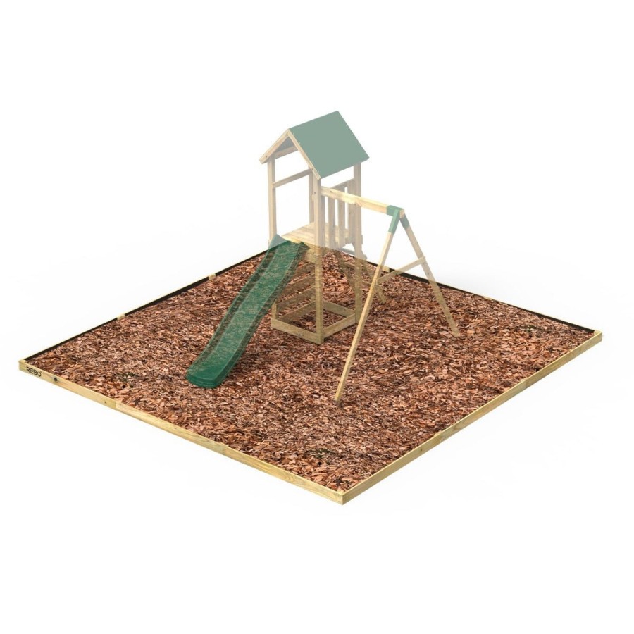 Climbing Frames OutdoorToys Accessories & Addons | Rebo Safety Play Area Protective Bark Wood Chip Kit - 5.1M X 5.1M