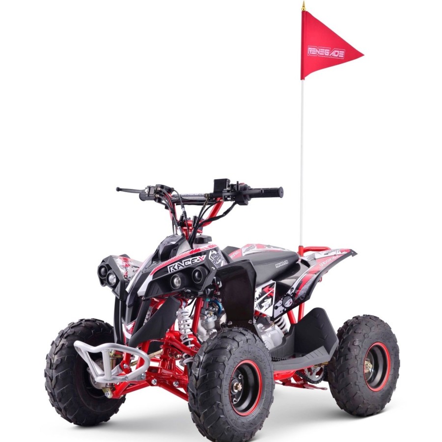 Ride On Toys OutdoorToys Kids Petrol Quad Bikes | Renegade Race-X Mx110 4-Stroke 110Cc Petrol Quad - Red