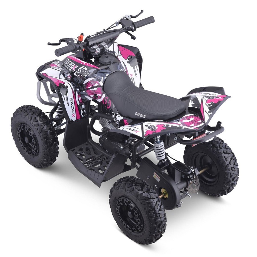 Ride On Toys OutdoorToys Kids Petrol Quad Bikes | Renegade Race-X 49Cc Petrol Mini Quad - Pink