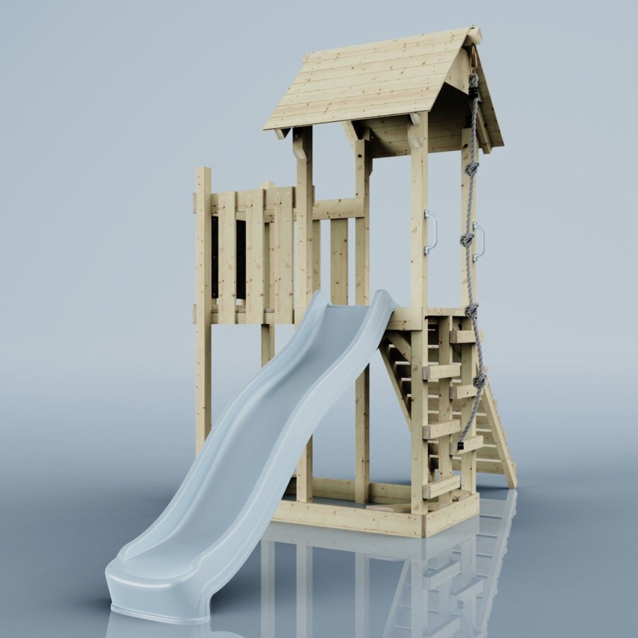 Climbing Frames OutdoorToys Climbing Frames With Slide | Polarplay Balcony Tower Kids Wooden Climbing Frame - Una Mist