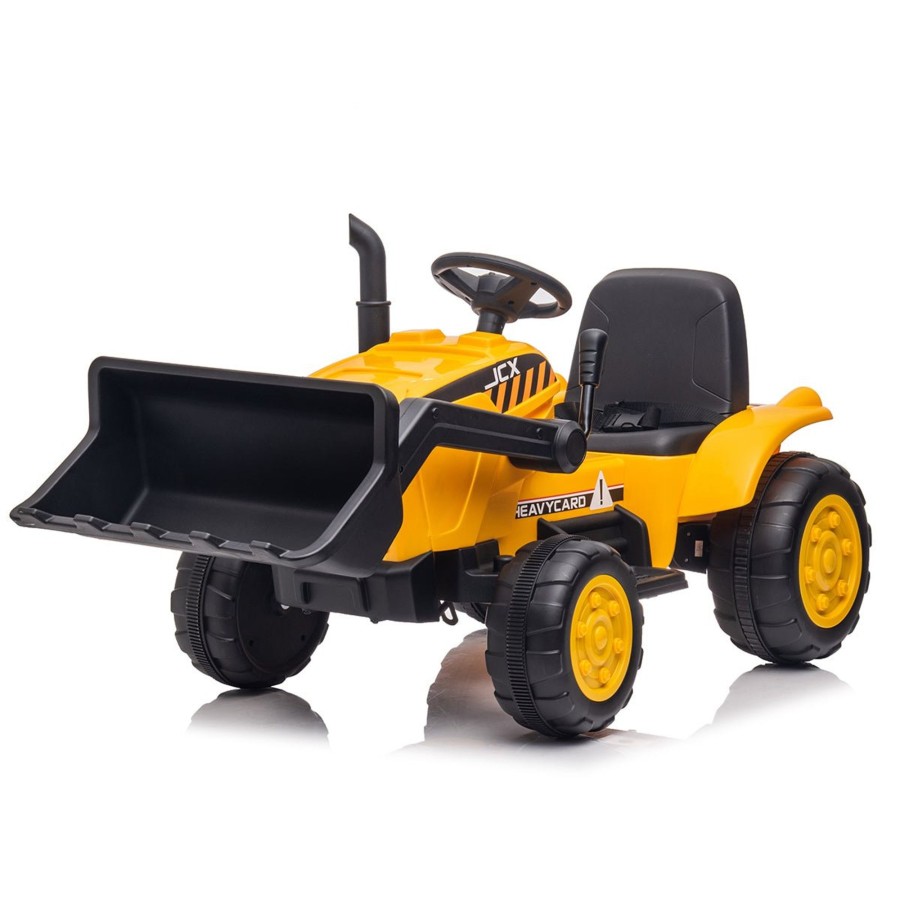 Ride On Toys OutdoorToys Ride On Tractors | Outdoortoys Excavator 12V Electric Ride On Tractor - Yellow