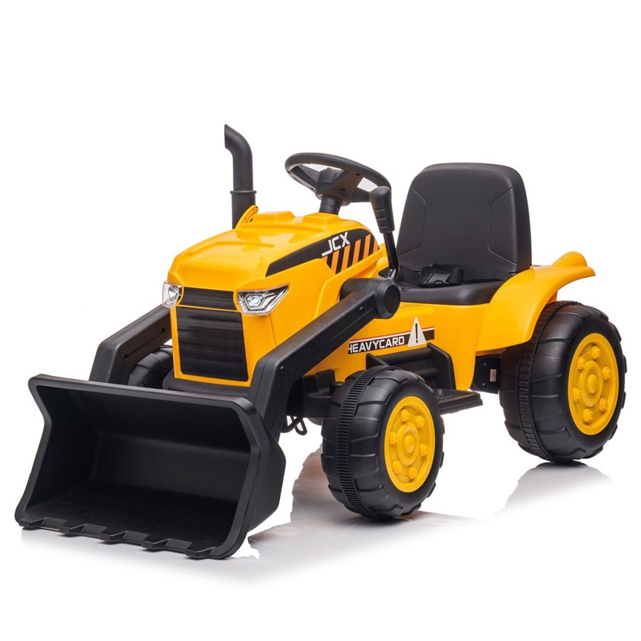 Ride On Toys OutdoorToys Ride On Tractors | Outdoortoys Excavator 12V Electric Ride On Tractor - Yellow