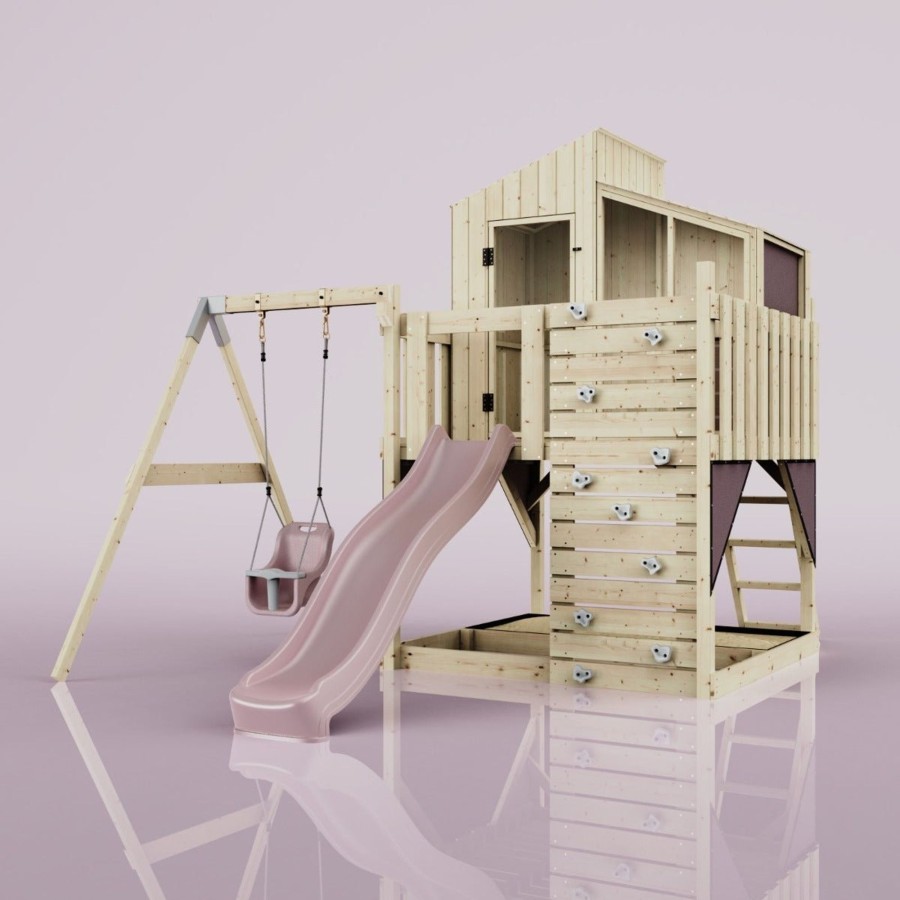 Playhouses OutdoorToys Playhouses With Slides And Swings | Polarplay Kids Climbing Tower & Playhouse - Swing Dagma Rose