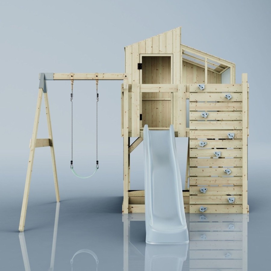 Playhouses OutdoorToys Playhouses With Slides And Swings | Polarplay Kids Climbing Tower & Playhouse - Swing Balder Mist