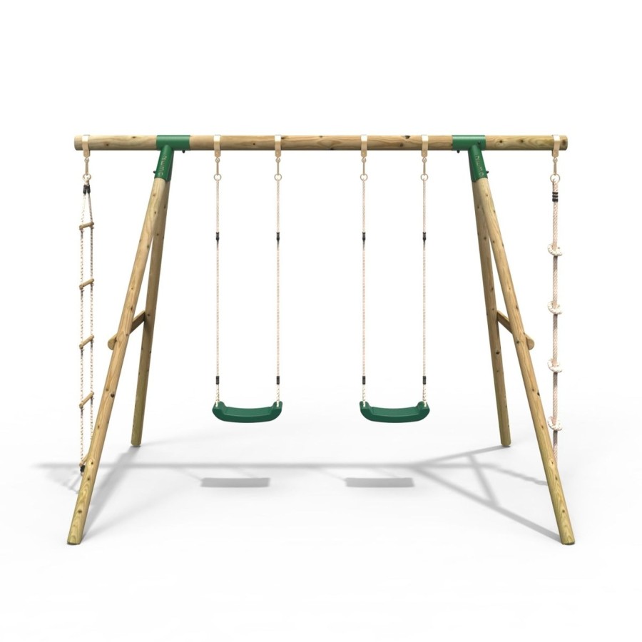 Swings OutdoorToys Wooden Swings | Rebo Wooden Garden Swing Sets Eclipse