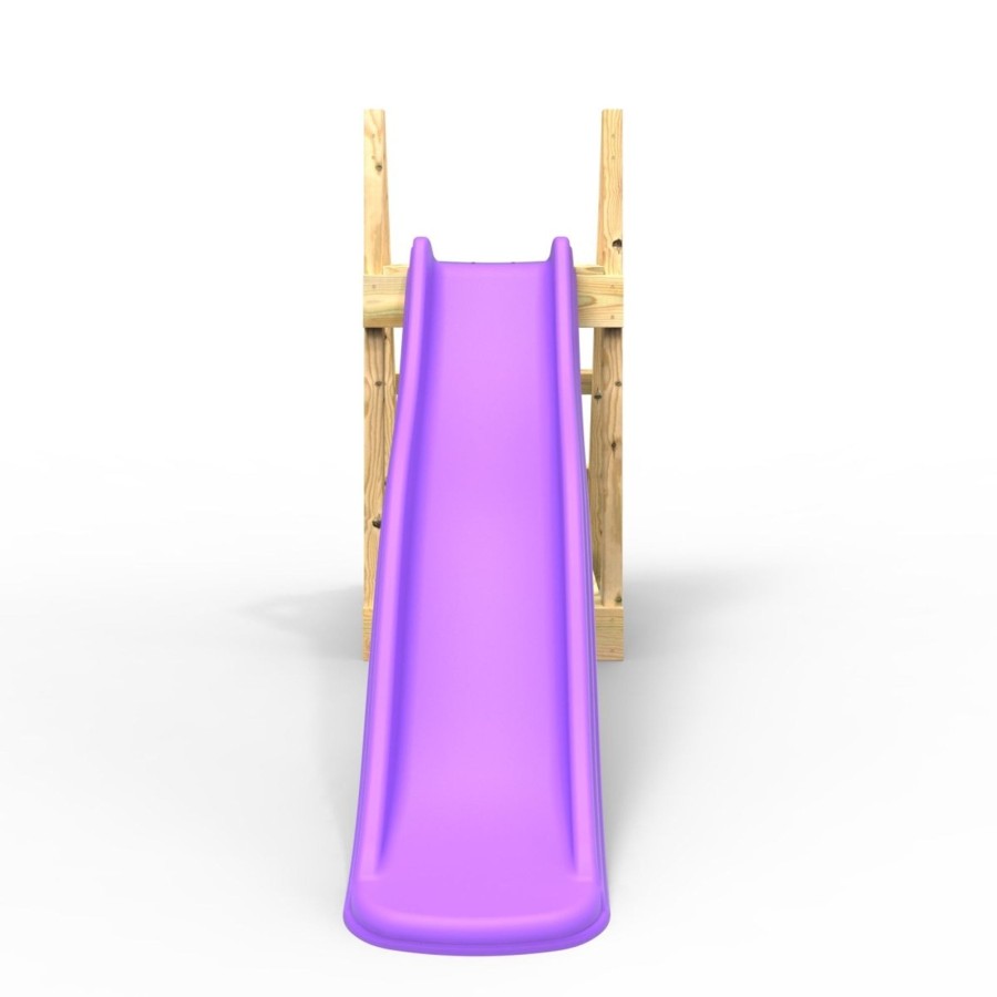 Garden Toys OutdoorToys All Slides | Rebo Free Standing Garden Wave Water Slide With Wooden Platform - 6Ft Slide Purple