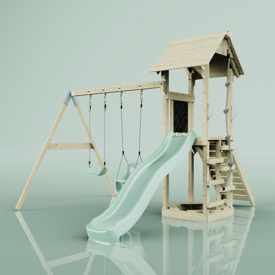 Climbing Frames OutdoorToys Climbing Frames With Swings | Polarplay Tower Kids Wooden Climbing Frame - Swing Olavo Sage