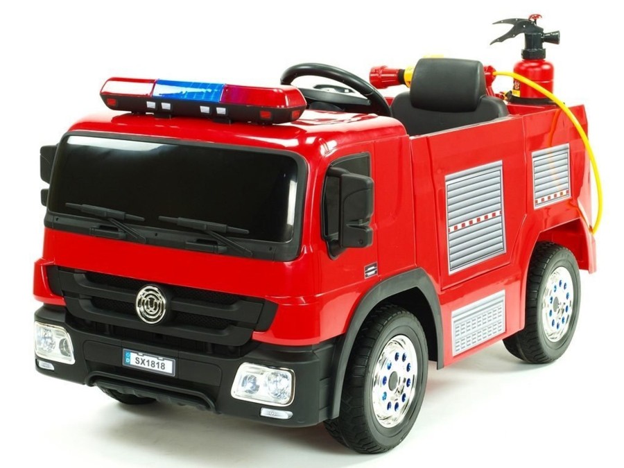 Ride On Toys OutdoorToys Ride On Jeeps | 12V Children'S Ride On Fire Engine With Accessories