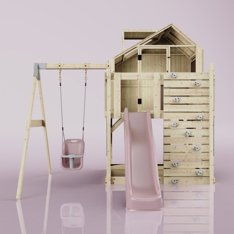 Playhouses OutdoorToys Playhouses With Slides And Swings | Polarplay Kids Climbing Tower & Playhouse - Swing Eerika Rose