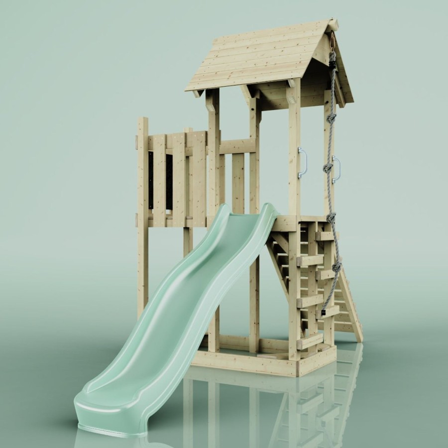 Climbing Frames OutdoorToys Climbing Frames With Slide | Polarplay Balcony Tower Kids Wooden Climbing Frame - Una Sage