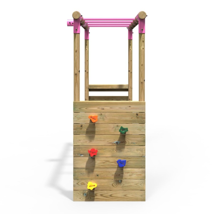 Swings OutdoorToys Swing Accessories | Rebo Monkey Bar Extension Kit For Round Wood Swing Frames Add On Kit - Pink