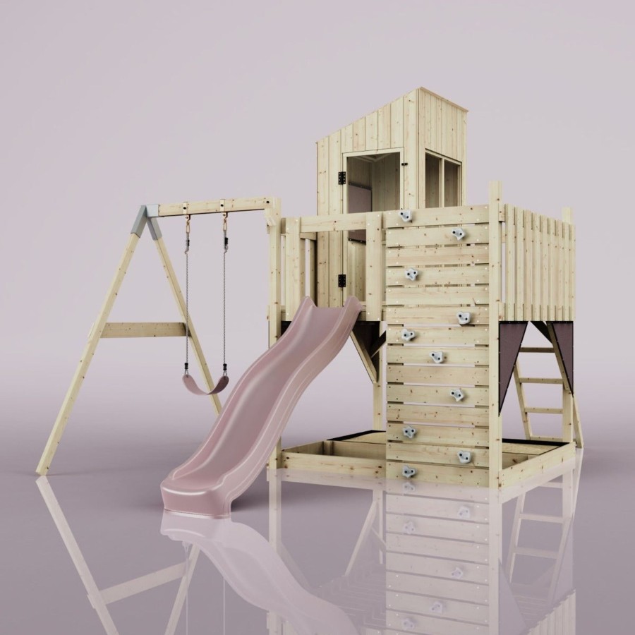 Playhouses OutdoorToys Playhouses With Slides And Swings | Polarplay Kids Climbing Tower & Playhouse - Swing Destin Rose