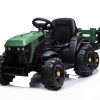 Ride On Toys OutdoorToys Ride On Tractors | Farmtrac Children'S Electric 12V Ride On Tractor With Trailer