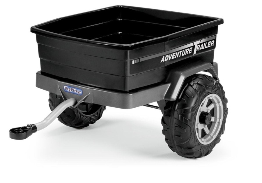 Ride On Toys OutdoorToys Ride On Toy Accessories | Peg Perego Adventure Trailer For The Polaris Rzr Ranger And Rzr 900 - Black