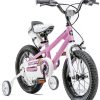 Ride On Toys OutdoorToys Kids Bikes | Royalbaby Freestyle 16" Unisex Kids Bike With Stabilisers - Pink