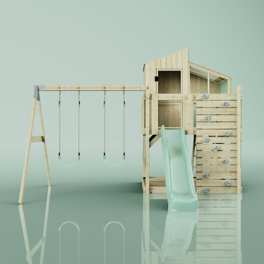 Playhouses OutdoorToys Playhouses With Slides And Swings | Polarplay Kids Climbing Tower & Playhouse Swing Geir Sage