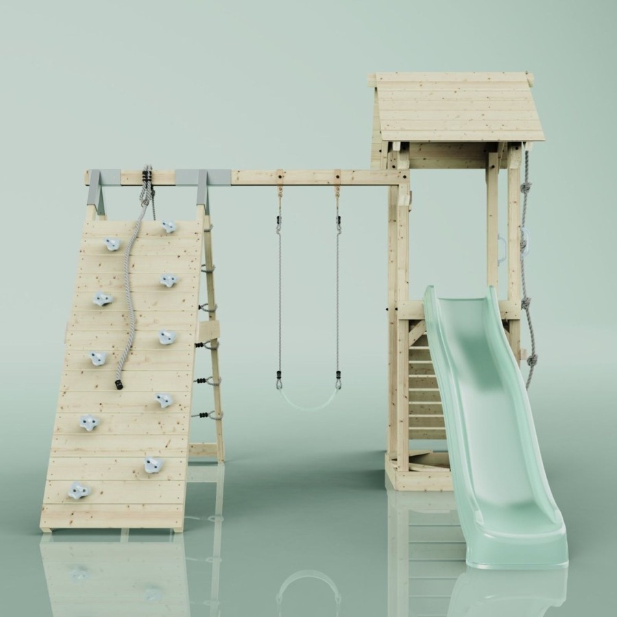 Climbing Frames OutdoorToys Climbing Frames With Rock Walls | Polarplay Tower Kids Wooden Climbing Frame - Climb & Swing Tyra Sage