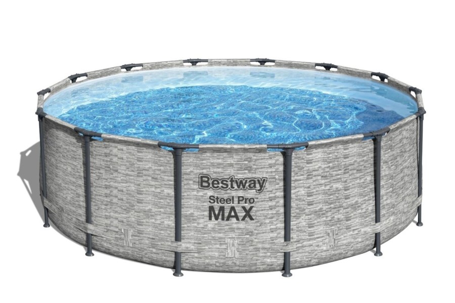 Swimming Pools OutdoorToys Steel Frame Pools | Bestway 14Ft X 48In Steel Pro Max Pool Set Above Ground Swimming Pool (15,232L) - Bw5619D