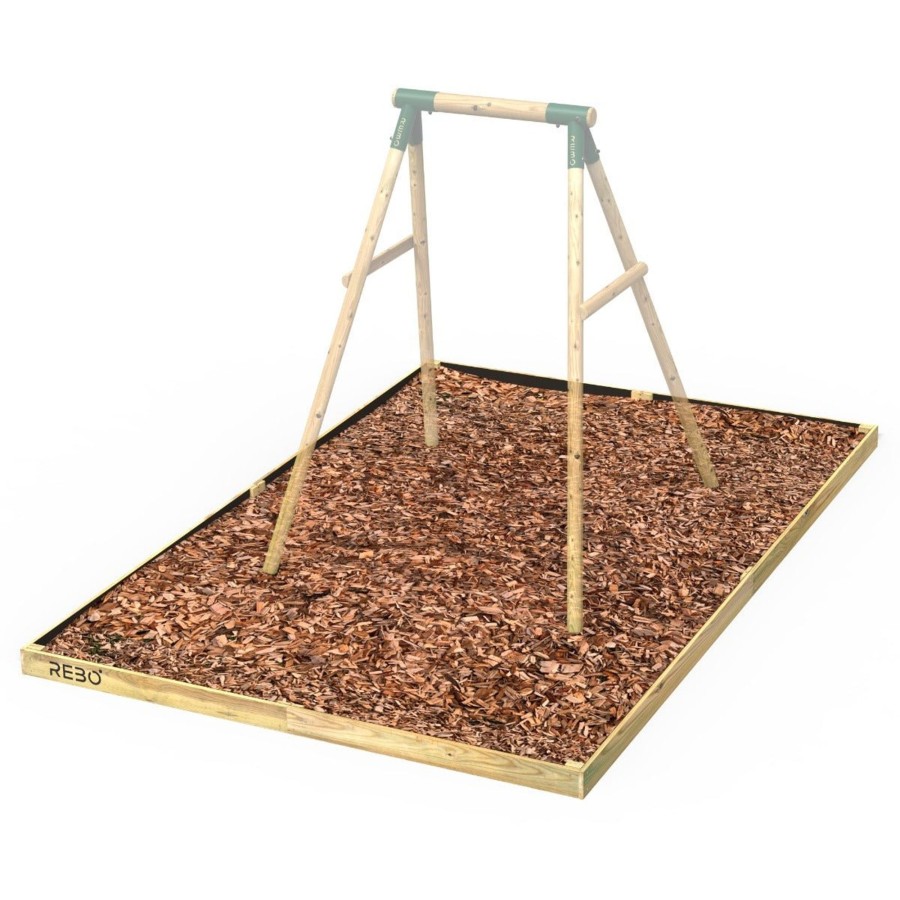 Climbing Frames OutdoorToys Accessories & Addons | Rebo Safety Play Area Protective Bark Wood Chip Kit - 2.6M X 4M