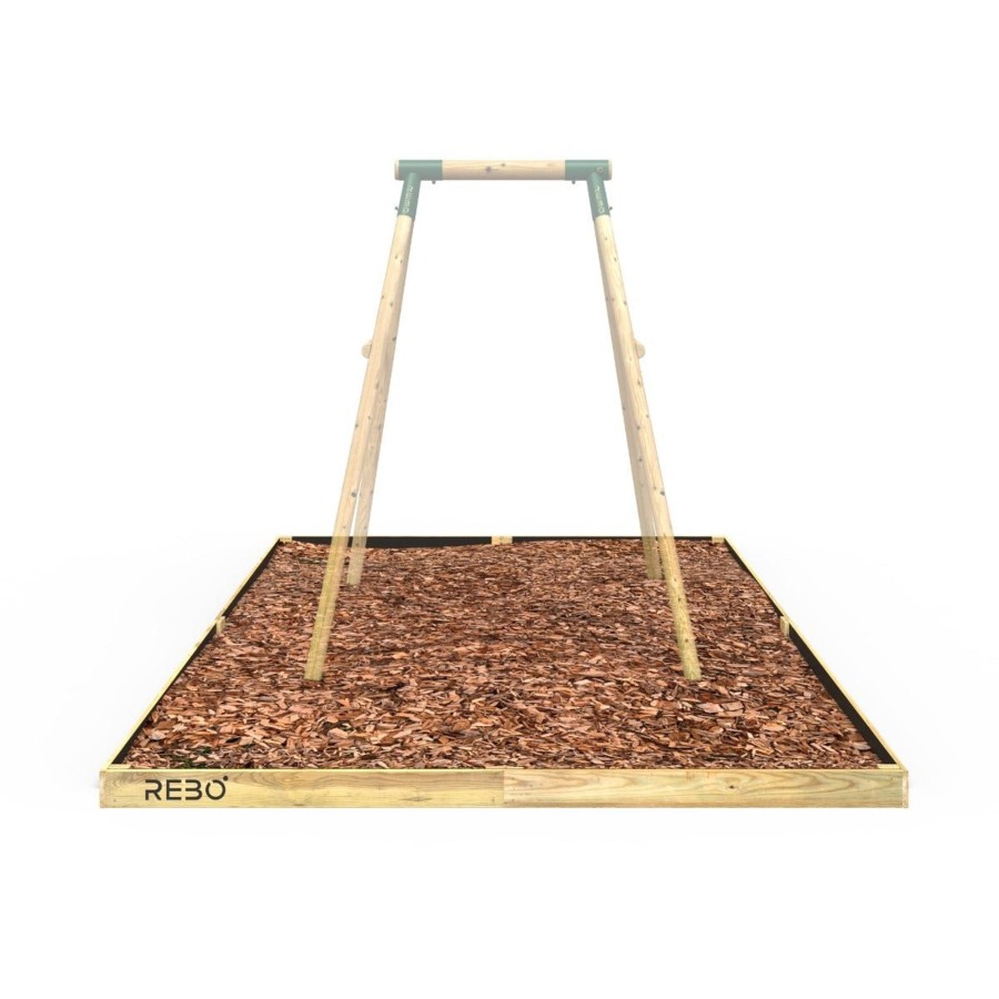 Climbing Frames OutdoorToys Accessories & Addons | Rebo Safety Play Area Protective Bark Wood Chip Kit - 2.6M X 4M