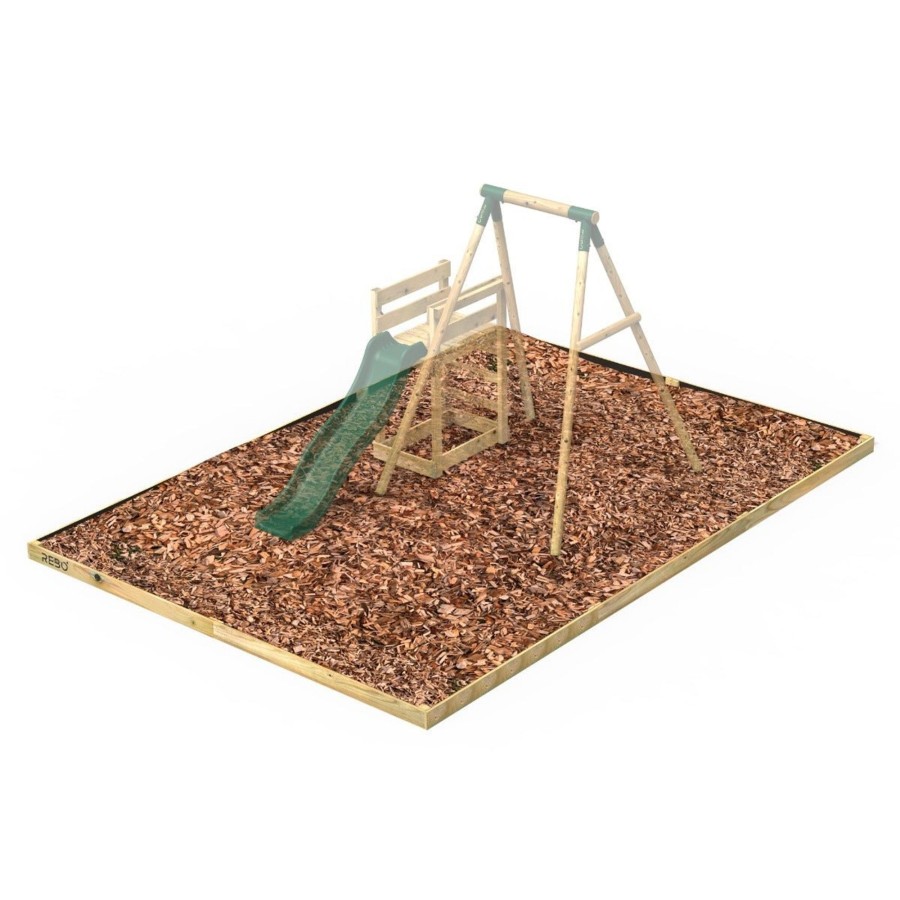 Climbing Frames OutdoorToys Accessories & Addons | Rebo Safety Play Area Protective Bark Wood Chip Kit - 3.6M X 5.1M