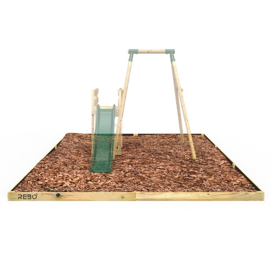 Climbing Frames OutdoorToys Accessories & Addons | Rebo Safety Play Area Protective Bark Wood Chip Kit - 3.6M X 5.1M