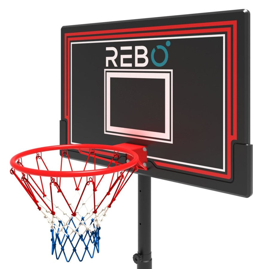 Garden Toys OutdoorToys Basketball Hoops | Rebo Freestanding Portable Basketball Hoop With Stand Adjustable Height - Medium