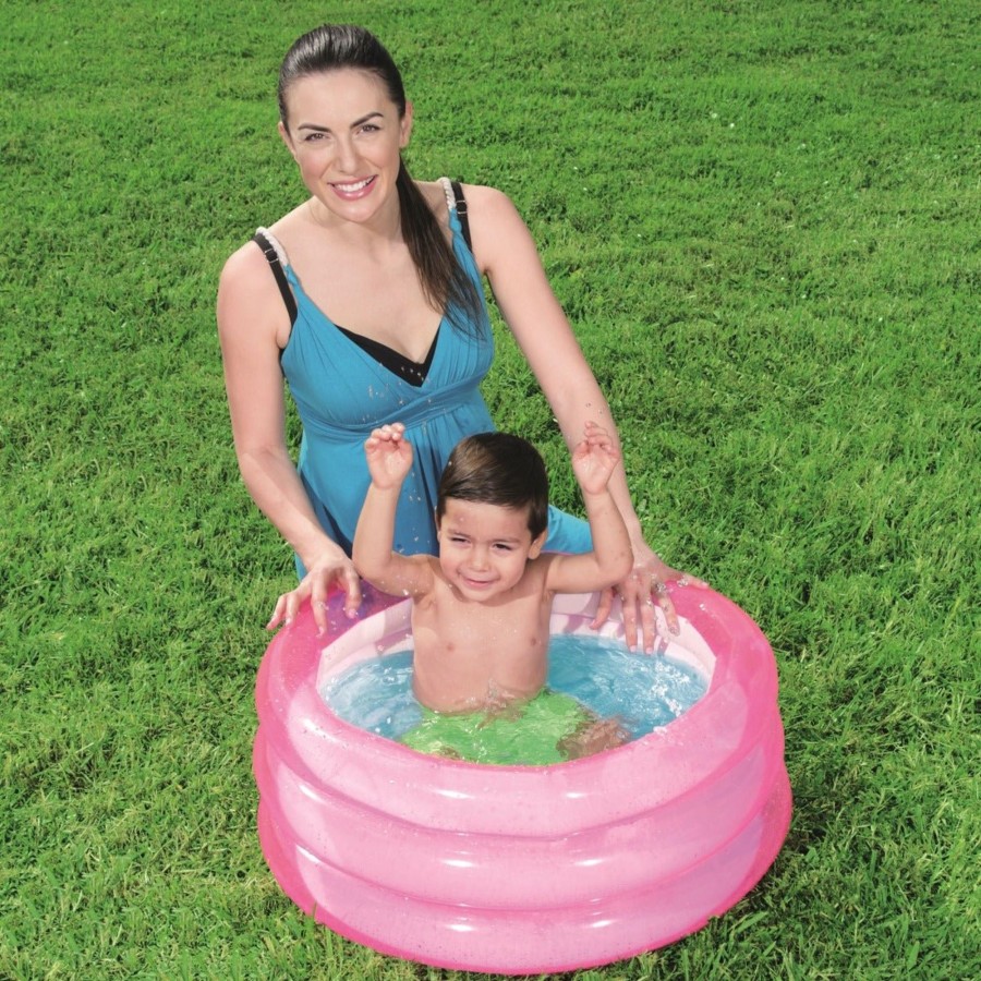 Swimming Pools OutdoorToys Paddling Pools | Bestway 27.5In X H12In Inflatable Kiddie Pool Bw51033 - Pink