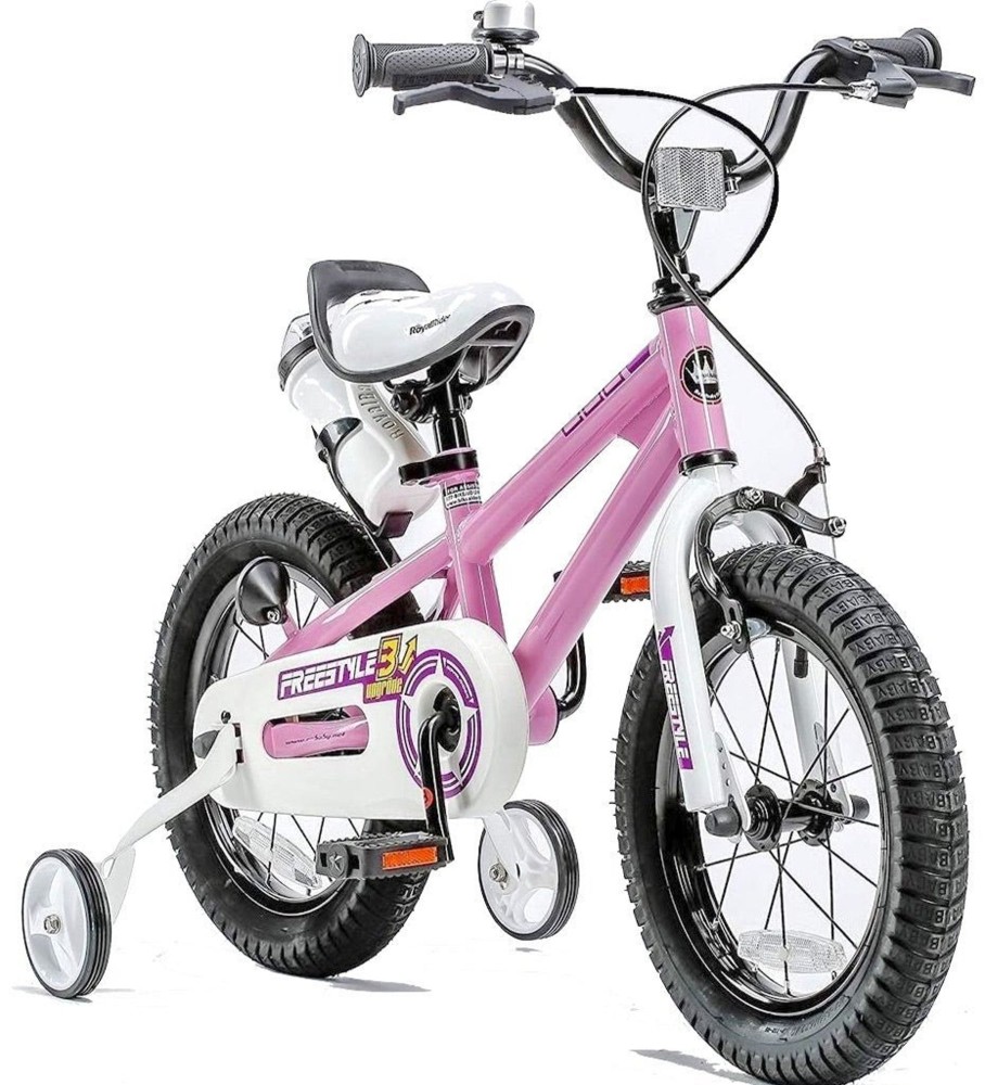 Ride On Toys OutdoorToys Kids Bikes | Royalbaby Freestyle 12" Unisex Kids Bike With Stabilisers - Pink