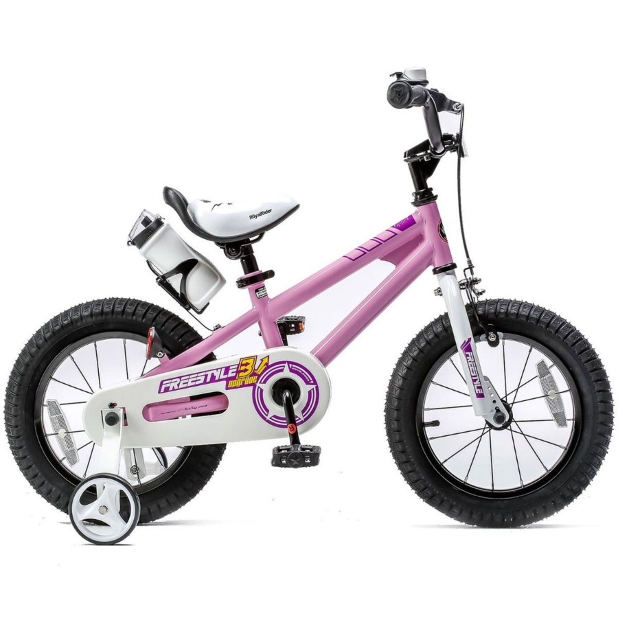 Ride On Toys OutdoorToys Kids Bikes | Royalbaby Freestyle 12" Unisex Kids Bike With Stabilisers - Pink