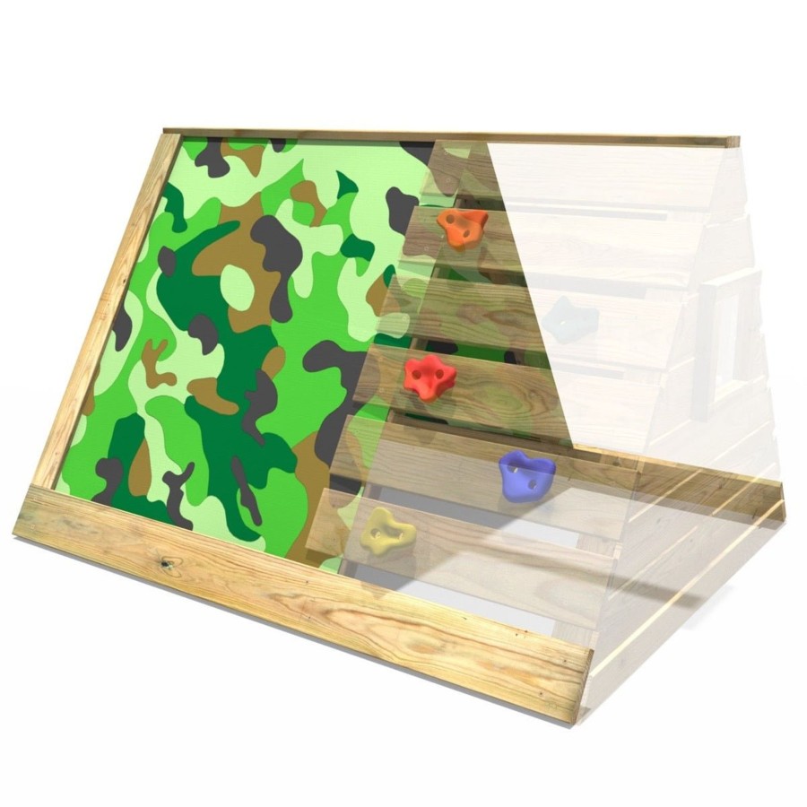 Climbing Frames OutdoorToys Accessories & Addons | Rebo Mini Wooden Climbing Pyramid Add On Den Pack - Camo