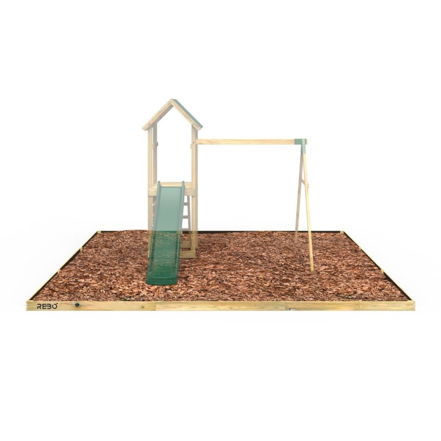 Climbing Frames OutdoorToys Accessories & Addons | Rebo Safety Play Area Protective Bark Wood Chip Kit - 5.7M X 5.1M