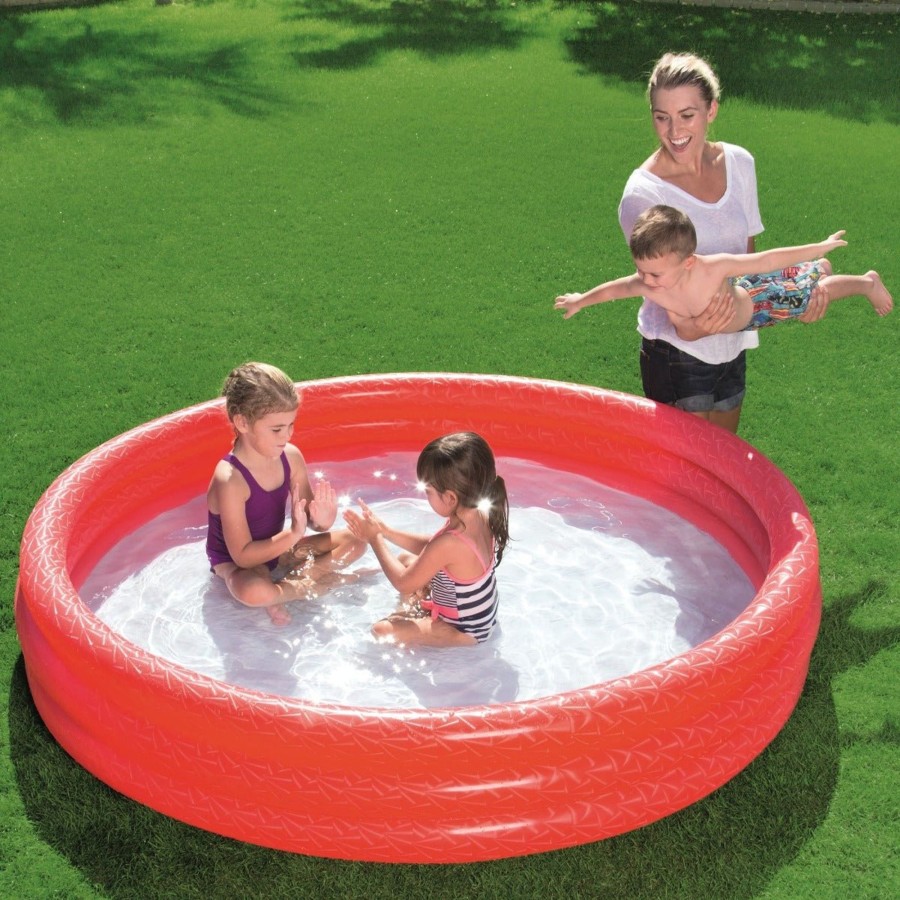 Garden Toys OutdoorToys Baby Toys | Bestway 6Ft X H13In Inflatable Toddler Play Pool Paddling Pool - Bw51027 - Red