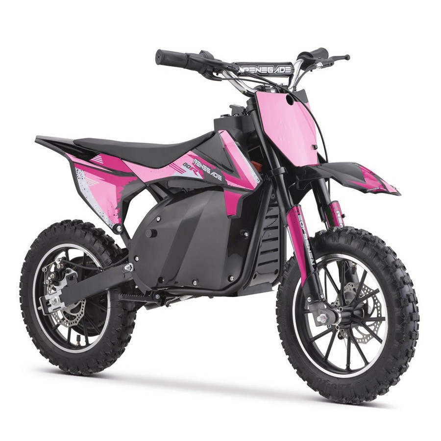 Ride On Toys OutdoorToys Kids Electric Motorbikes | Renegade 80R 800W 36V Electric Mini Dirt Bike - Pink