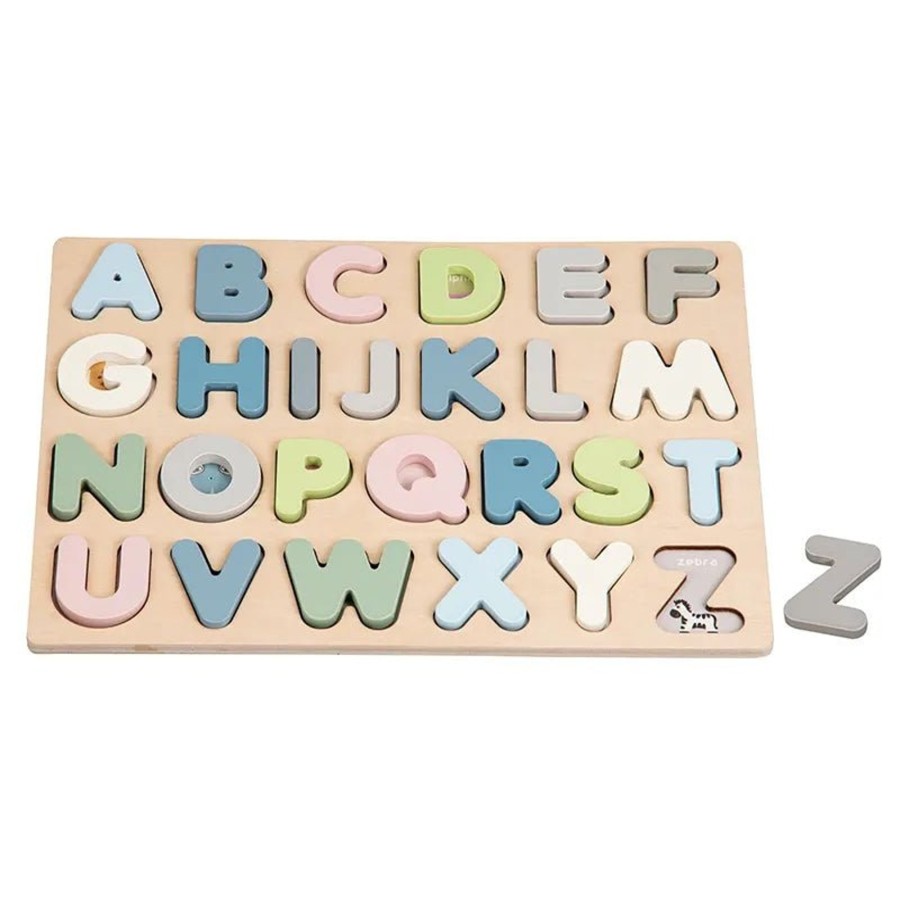 Garden Toys OutdoorToys Baby Toys | Polarplay Chunky Wooden Alphabet Puzzle Shape Sorting Jigsaw Toy