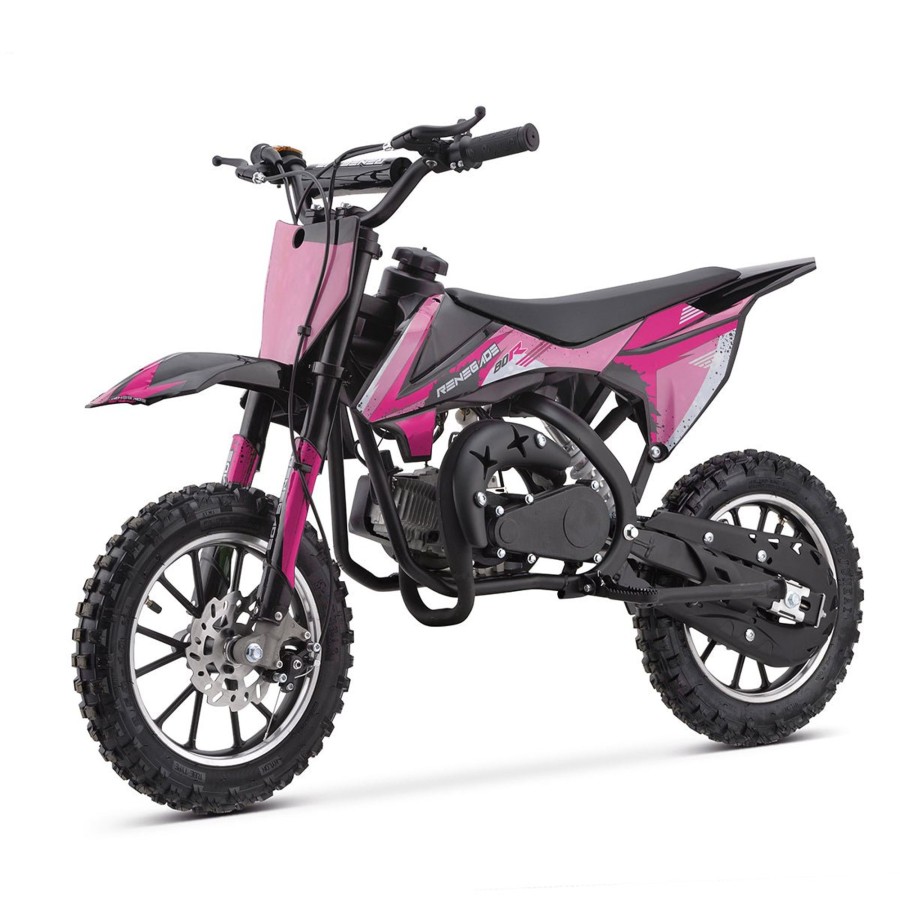 Ride On Toys OutdoorToys Kids Petrol Motorbikes | Renegade 80R 49Cc Petrol Mini Dirt Bike - Pink