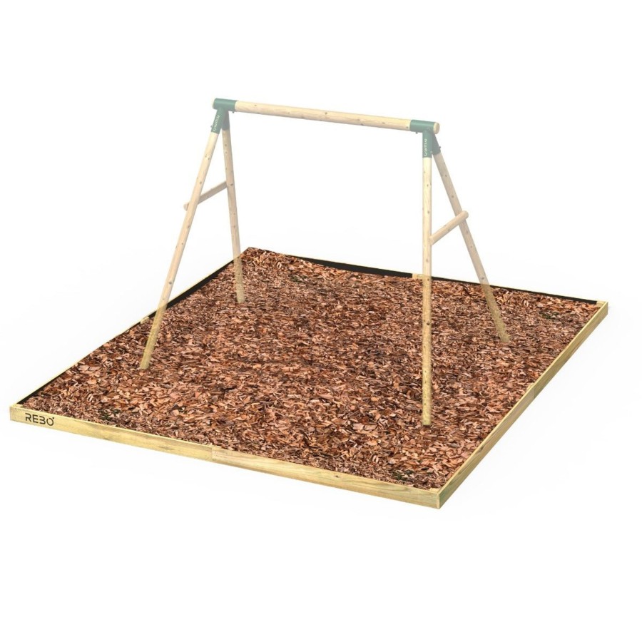 Climbing Frames OutdoorToys Accessories & Addons | Rebo Safety Play Area Protective Bark Wood Chip Kit - 3.6M X 4M